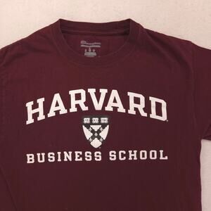 Champion Harvard Short Sleeve College Shirt Adult Mens Size Small S Maroon
